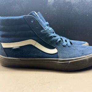 New without Box Men’s VANS Sk8 Hi PopCush Dura Cap Suede Dark Navy Gum   Men 13